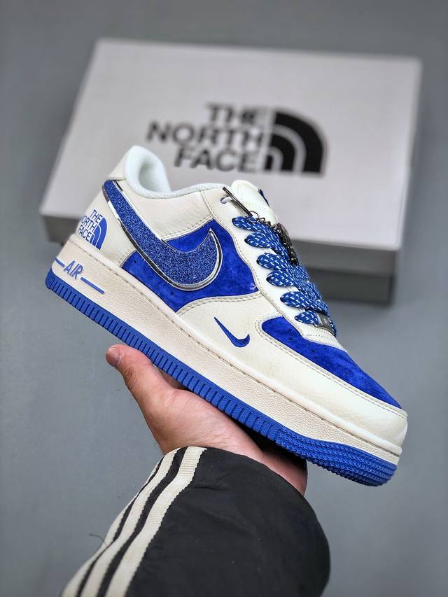 Nike Air Force 1 Low 07 X The North Face 白宝蓝小钩满天星原楦头原纸板 打造纯正低帮空军版型专注外贸渠道 全掌内置蜂窝气