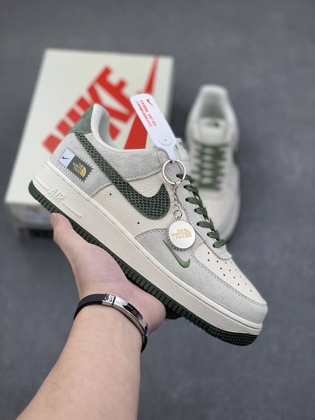 Nike Air Force 1 Low 07 X The North Face 白绿小钩 原楦头原纸板 打造纯正低帮空军版型 专注外贸渠道 全掌内置蜂窝气垫