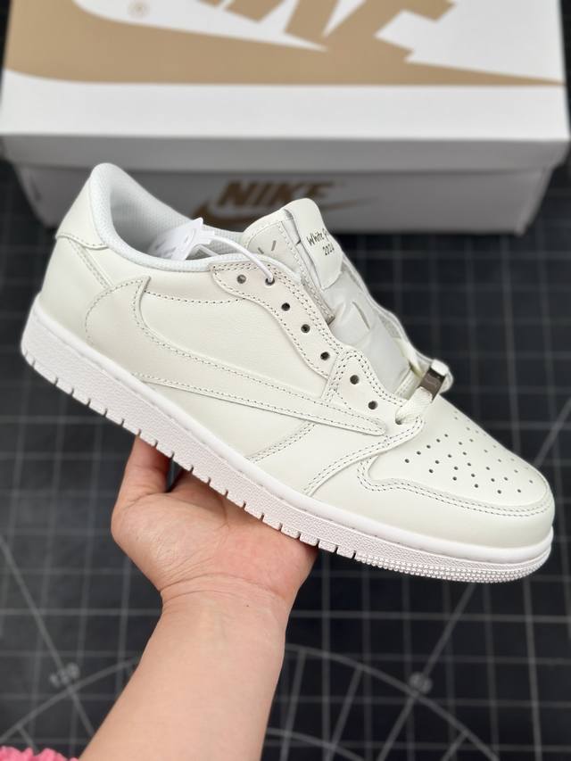 Travis Scott X Air Jordan 1 Low White Party 白色派对亲友限定纯白倒钩 #Prime Asia原厂皮料 质感无敌 #原