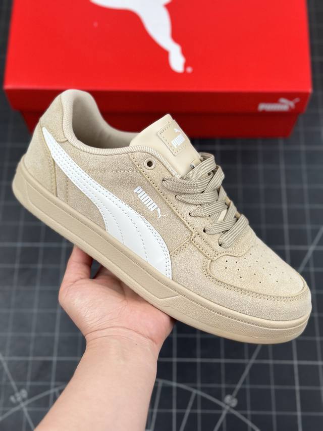 Puma Caven 2.0 Retro Club 彪马防滑耐磨低帮德训板鞋 孔眼底座和脚趾凸起由猪八革材料制成 支持侧踏时的踏步工作 即使在健身房等使用环境中