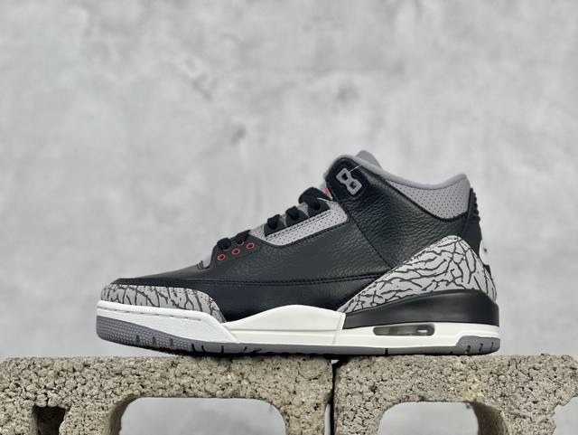 Kw神版 Air Jordan 3 Og Black Cement 黑水泥 纯原生产线出品 #原楦原纸板开发 确保原汁原味 #原厂皮料质感色泽绝无偏差 完美中底