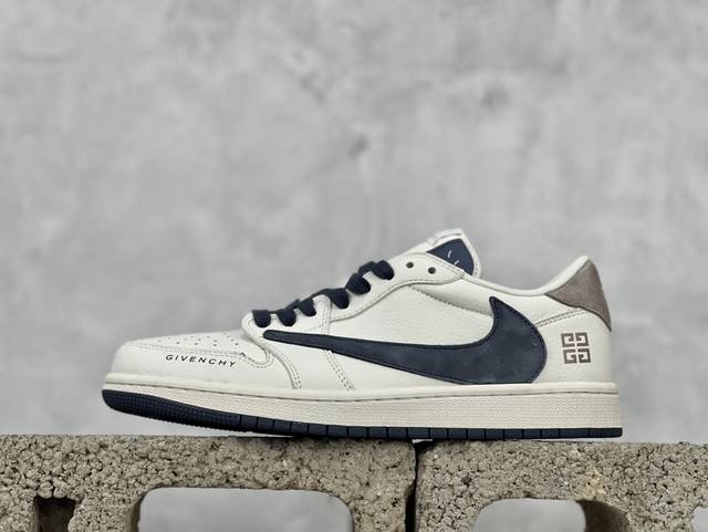 Travis Scott X Fragment Design X Air Jordan 1 Low Og Sp Aj1 纪梵希联名-米蓝勾蓝底 低帮文化休闲板鞋