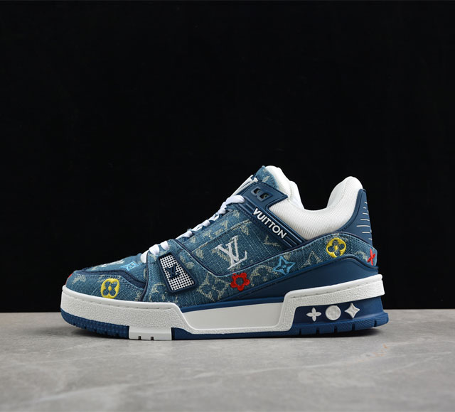 驴牌 2024Trainer Lv系列louis Vuitton Trainer 时装走秀新款 广东原产#黄色抽屉礼品鞋盒及全套代购包装说明书防尘布袋物件 #正