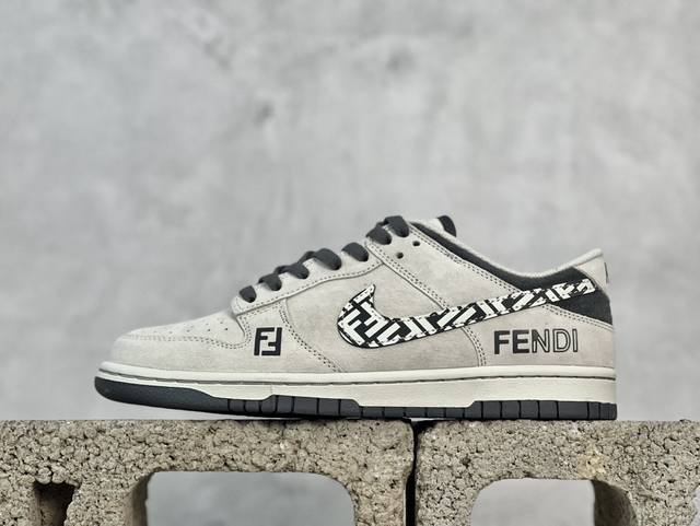 放店私 Nk Sb Dunk Low 芬迪联名 老花勾 周年高端定制 低帮休闲板鞋 Dj2024-046 #定制鞋盒 大厂纯原品质出货 超高清洁度 皮料切割干净