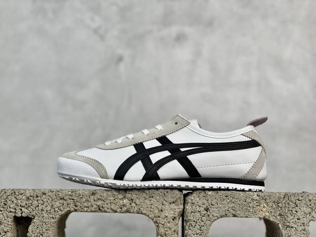 放店私 Gs版 Maison Patou X Onitsuka Tiger Mexico 66 鬼冢虎经典墨西哥系列低帮复古经典百搭休闲皮革慢跑鞋 采用软质粒面