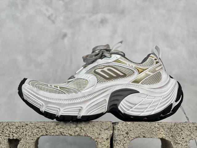 放店私 Xa版 Balenciaga巴黎世家 系带 低帮生活休闲鞋 巴黎十二代半 采用超细纤维和网布 其前卫的设计、夸张的体积和反光细节赋予其特别的轮廓 采用网