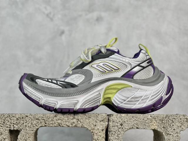 放店私 Xa版 Balenciaga巴黎世家 系带 低帮生活休闲鞋 巴黎十二代半 采用超细纤维和网布 其前卫的设计、夸张的体积和反光细节赋予其特别的轮廓 采用网