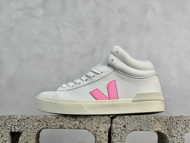 放店私 Veja Leather Extra Sneakers 经典魔术贴 法国国民V字经典中帮小白板鞋 #Ins爆款 街拍频繁上镜 春季入夏简约百搭款 全头层