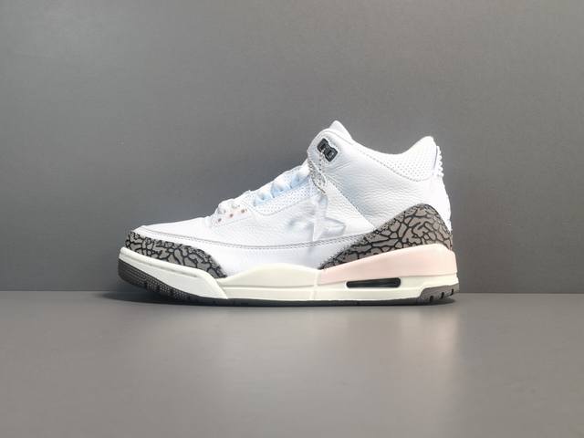 渠道优势，支持代发！ X版：顶级Aj3 白棕粉 樱花 Air Jordan 3 Retro＂Dark Mocha＂复古篮球鞋 女款 货号：Ck9246-102