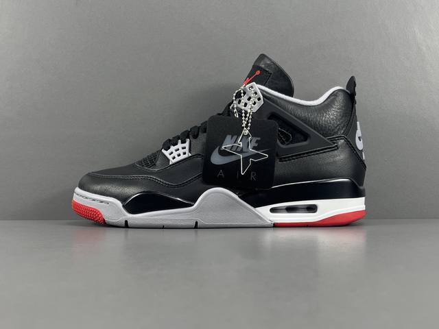 渠道优势，支持代发！ X版：顶级Aj4 黑红 Jordan Air Jordan 4 “Bred Reimagined”2024年版 低帮 防滑减震耐磨 潮流复