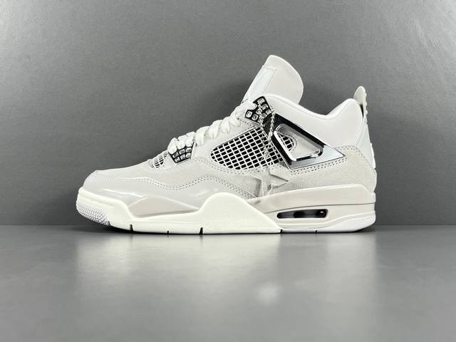 全新改版，品质升级！ X版：顶级Aj4 灰色 Jordan Air Jordan 4 “Light Iron Ore ＂Frozen Moments ＂中帮防滑