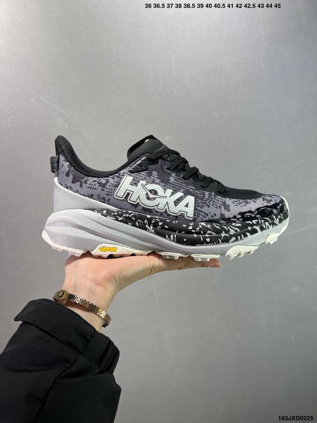 公司级Hoka One One M Speedgoat 6 低帮专业越野跑步鞋 实拍首发 相较于前几代Mafate包裹感更好 跟Speedgoat 快速羚羊 系