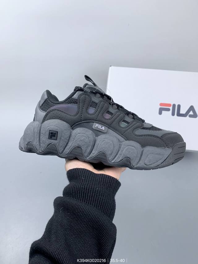 Etudes X Fila斐乐 织物合成革Tpu 圆头系带厚底 减震耐磨 低帮 复古休闲鞋 Size：如图 编码：K394K006