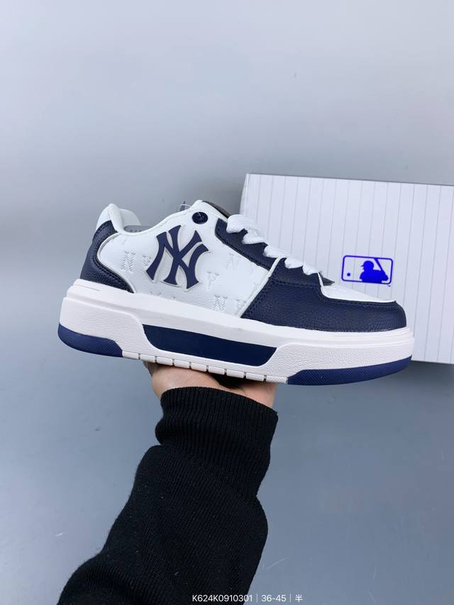 Mlb Chunky Liner Basic 人气单品学长鞋系列轻量厚底百搭休闲运动板鞋 男女轻便胶鞋 高级街头休閒品牌鞋 Size：如图 编码：K624K09