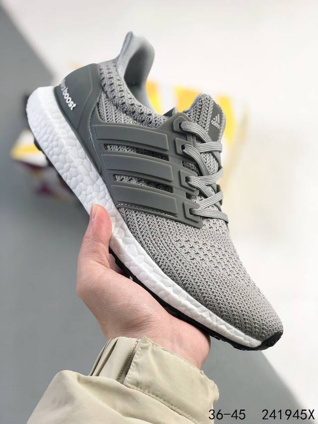 阿迪达斯 Adidas Ultra Boost Ub4.0 跑步鞋针织面 爆米花 缓震 耐磨休闲运动鞋 Id：241945X