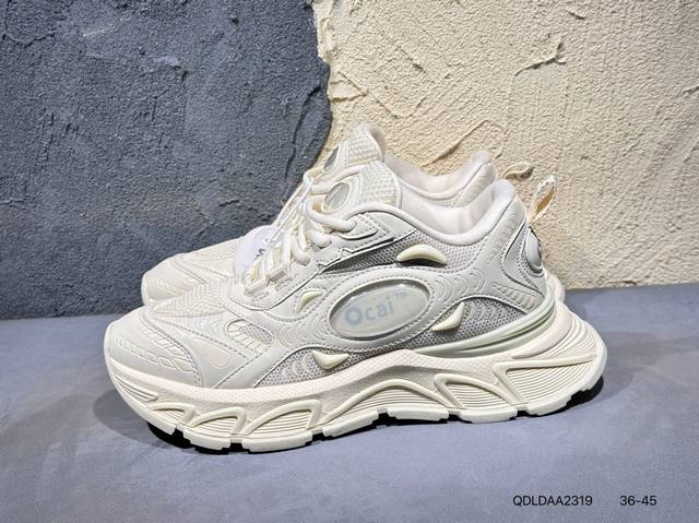 Ocai Runtech 3.0复古低帮透气低帮跑步鞋 复古球鞋Ocai Vibe风 5Cm增高通情跑鞋 以Ocai蛋标为启源点而展开设计的Runtech3.0
