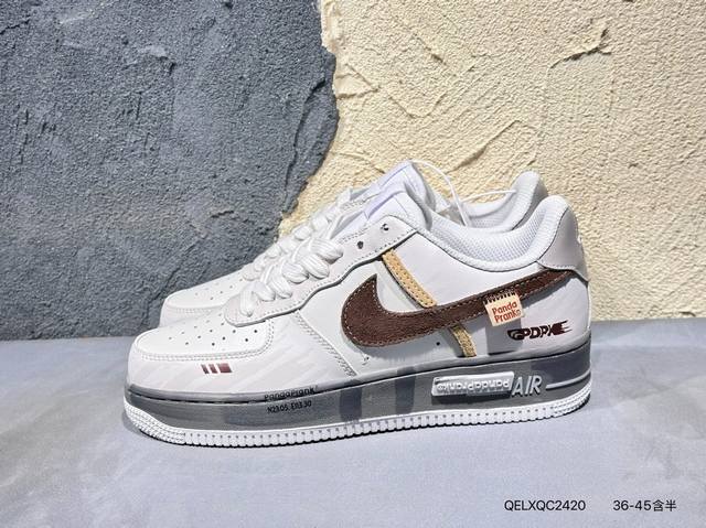 新品上市实拍 Air Force 1 Low’07 空军一号低帮休闲板鞋 定制皮料 原楦原纸板 纯正空军版型 内置全掌气垫 货号：男 Cw2288-114 女