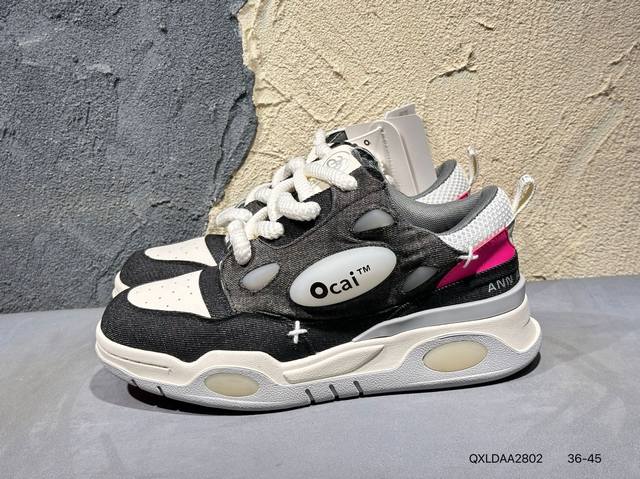 Ocai Runtech 3.0复古低帮透气低帮跑步鞋 复古球鞋Ocai Vibe风 5Cm增高通情跑鞋 以Ocai蛋标为启源点而展开设计的Runtech3.0