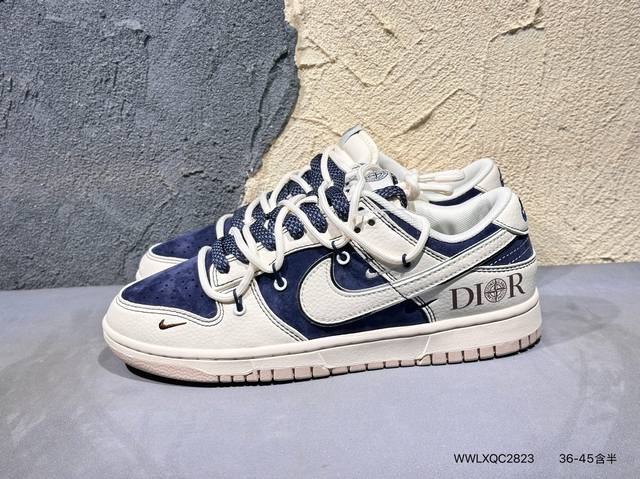 新品上市实拍 海外爆款限量发售！公司级 Nike Sb Dunk Low“ Supreme联名 灰白蓝勾抽绳” 周年高端定制 低帮休闲板鞋 定制鞋盒 大厂纯原品