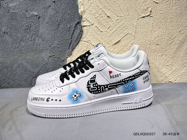 新品上市实拍 Air Force 1 Low’07 空军一号低帮休闲板鞋 定制皮料 原楦原纸板 纯正空军版型 内置全掌气垫 货号：男 Cw2288-114 女