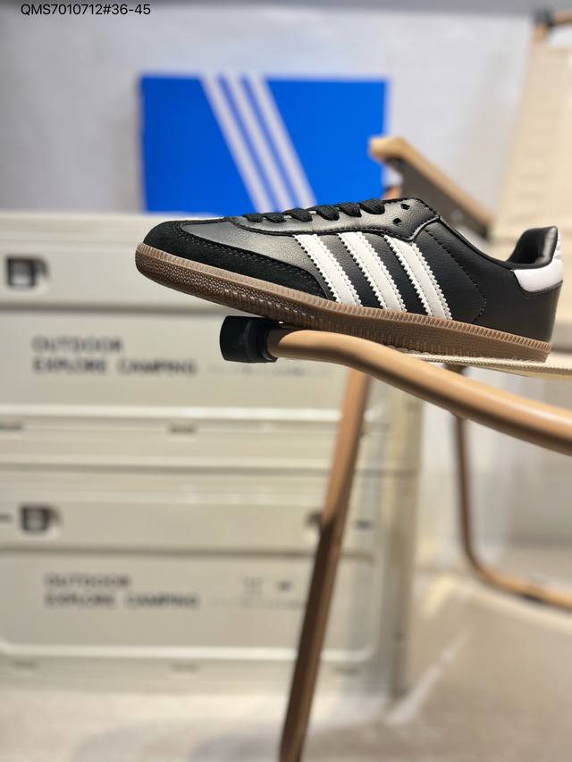 Adidas Originals Wb Pony Tonal Samba Og 桑巴舞系列绅士德训足球风百搭低帮休闲运动板鞋Qms7010712#36-45
