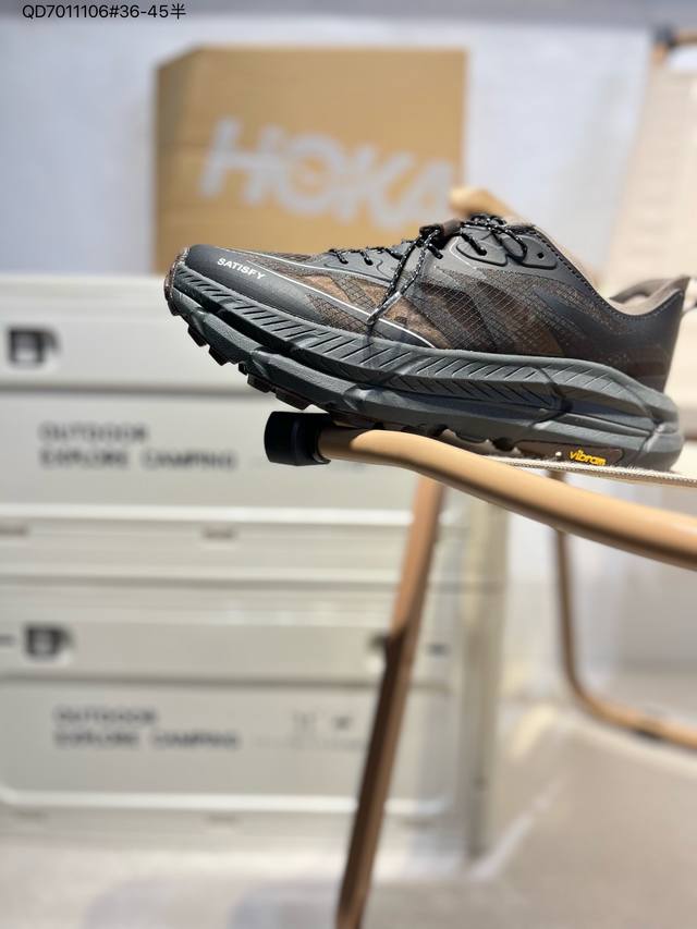 Satisfy X Hoka One One Mafate Speed 4 Lite Low 玛法特4系列低帮厚底轻量户外越野运动慢跑鞋货号：1157050 Q