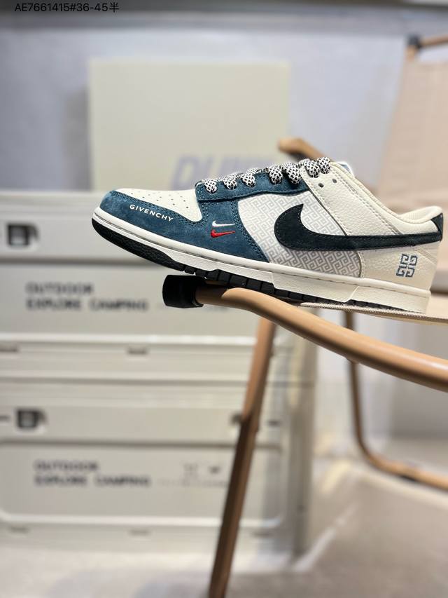 创意定制联名配色,经典美系街头品牌-至高无上 纪梵希 Givenchy X Nike By You Sb Dunk Low Retro Sp扣篮系列低帮休闲运动