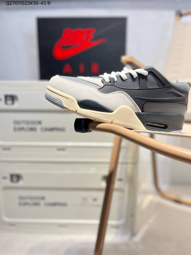 Nigel Sylvester X Air Jordan 4 Rm Aj4乔4 联名款低帮文化篮球鞋 它由纺织网布、皮革和翻毛皮混合而成，散发出时尚、高级的外观