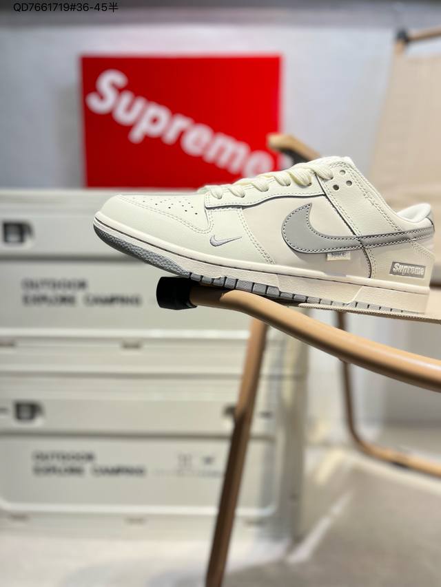 海外爆款限量发售！公司级 Nike Sb Dunk Low“Supreme联名” 周年高端定制 低帮休闲板鞋 定制鞋盒 大厂纯原品质出货 超高清洁度 皮料切割干