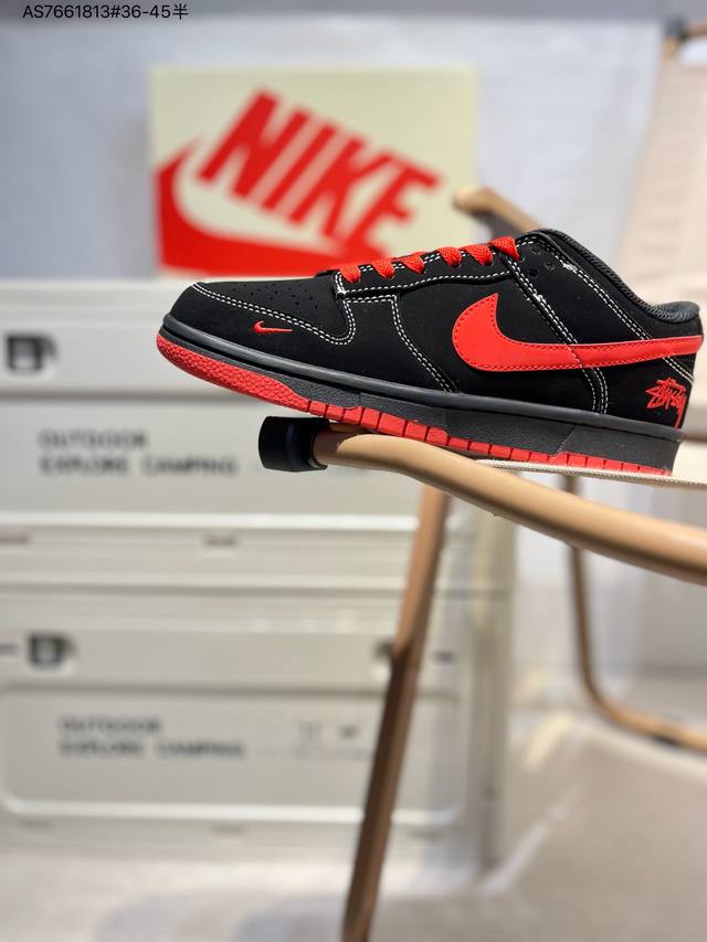 海外爆款限量发售！公司级 Nike Sb Dunk Low“斯图西联名” 周年高端定制 低帮休闲板鞋 定制鞋盒 大厂纯原品质出货 超高清洁度 皮料切割干净无任何