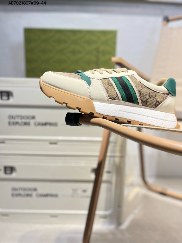 Gucci Distressed Screener Sneaker古驰经典小脏鞋原型复古百搭老爹板鞋 复古学院风546551 Ae7021807#39-44
