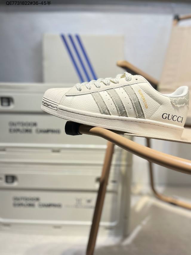 古驰 X Adidas Originals Superstar Al经典配色 经典贝壳头官网同步 实拍首发渠道正品订单 诠释市场最高工艺水平区别市面普通真标版本