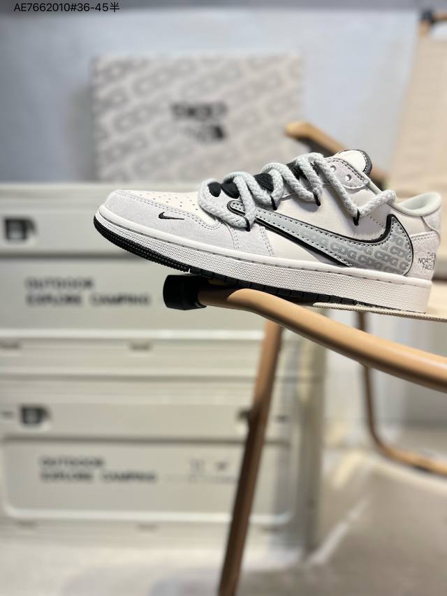 定制鞋盒 纯原大厂# 北面 X乔丹Air Jordan 1 Low Aj1低帮系列篮球鞋 官方同步配色 原装级产物 #拒绝公底 立体鞋型 细节完美 高清洁度Xx