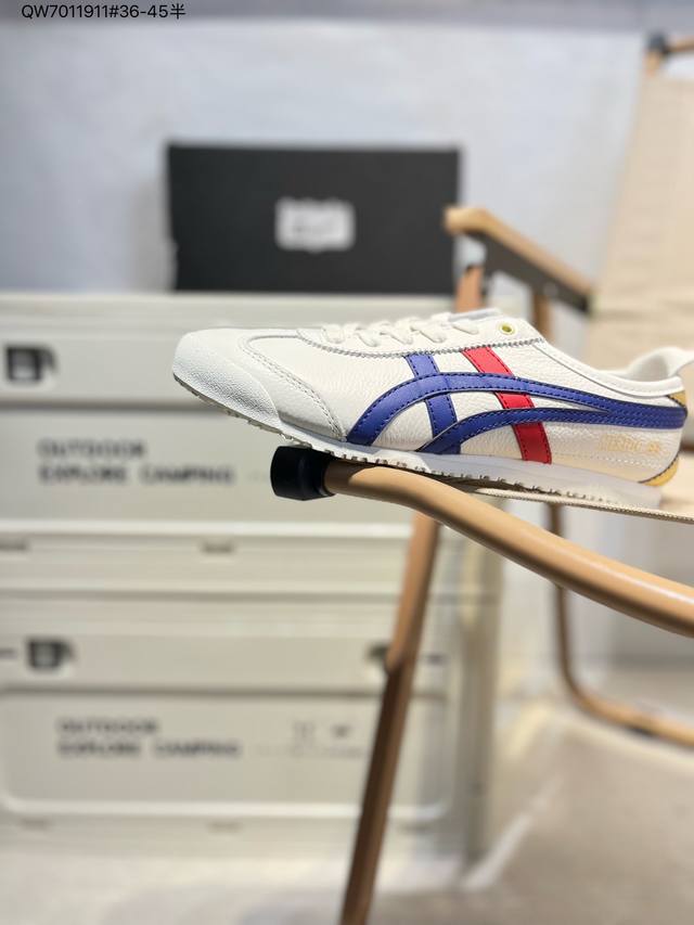 顶级纯原# Asics 鬼冢虎 Mexico 66 Oem原单材料 除成型在Pt外 其余全部客供材料 淘宝B级代购店铺内供 四联官方吊牌 乳胶组合鞋垫、羊皮纸质