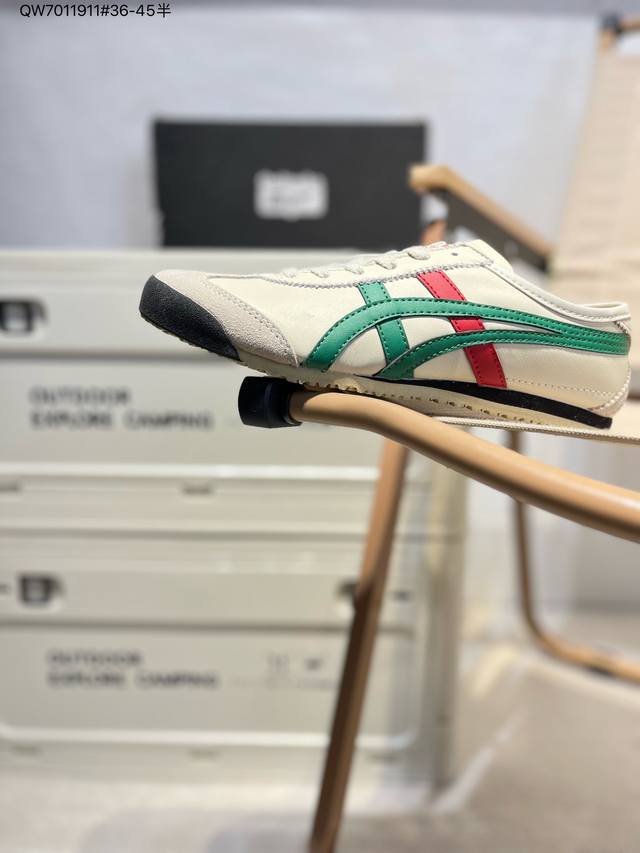 顶级纯原# Asics 鬼冢虎 Mexico 66 Oem原单材料 除成型在Pt外 其余全部客供材料 淘宝B级代购店铺内供 四联官方吊牌 乳胶组合鞋垫、羊皮纸质