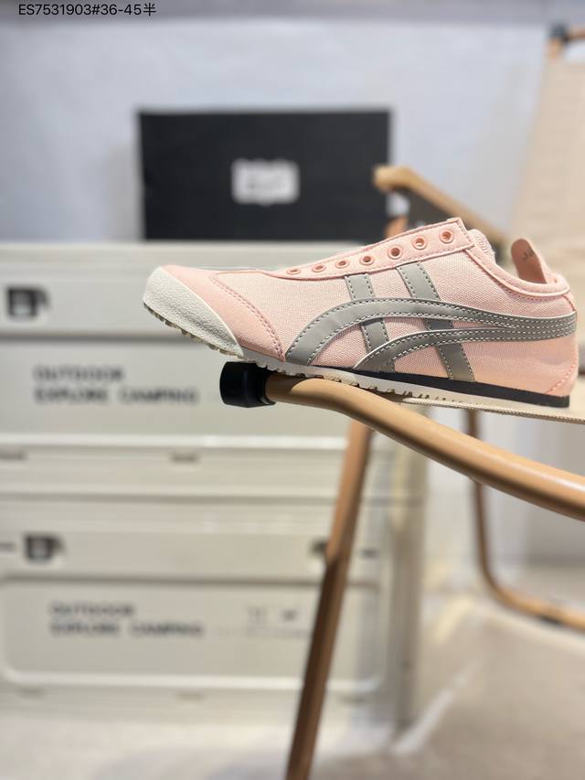 Onitsuka Tiger鬼冢虎 Mexico 66 Slip-On 一脚蹬低帮夏季透气运动休闲鞋 货号:1183B772-101 Es 31903#36-4