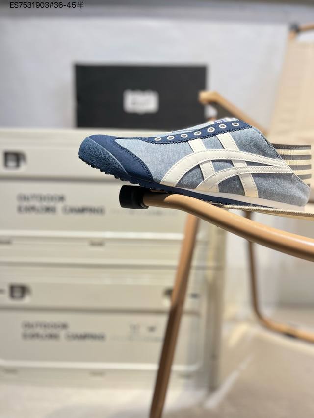 Onitsuka Tiger鬼冢虎 Mexico 66 Slip-On 一脚蹬低帮夏季透气运动休闲鞋 货号:1183B772-101 Es 31903#36-4