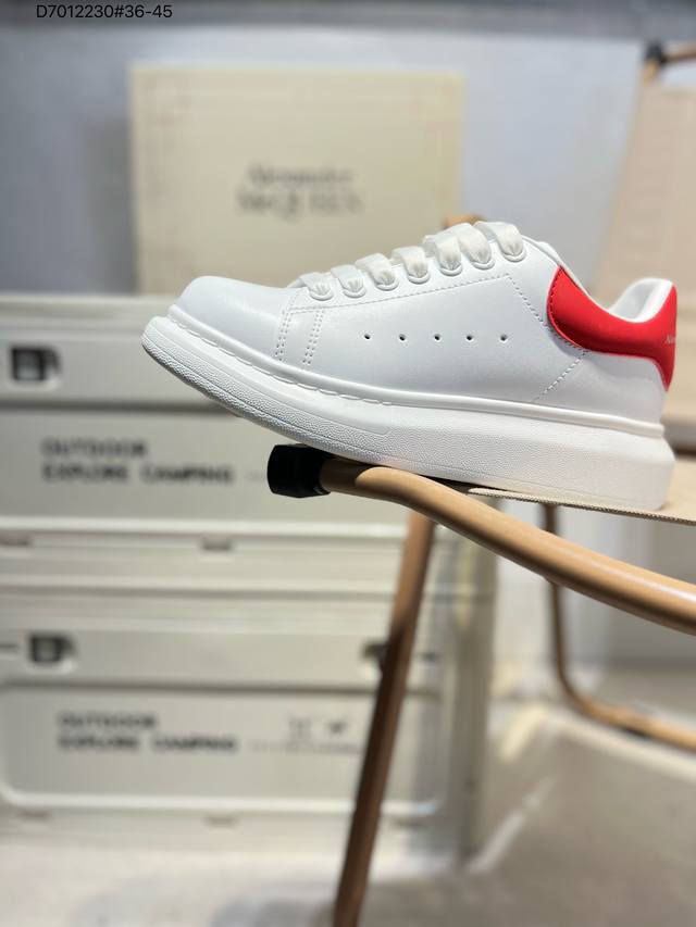 Alexander Mcqueen 亚历山大麦昆 松糕鞋厚底增高小白鞋 垫脚 回弹度到位 耐磨又舒适 鞋底厚4.5Cm553770 D7012230#36-45