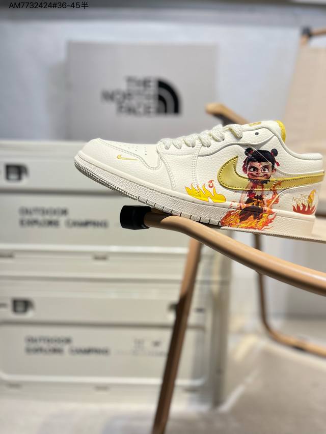 哪吒联名 公司级头层皮乔丹Air Jordan 1 Low Aj1低帮系列篮球鞋 官方同步配色 原装级产物 #拒绝公底 立体鞋型 细节完美 高清洁度Xx2419