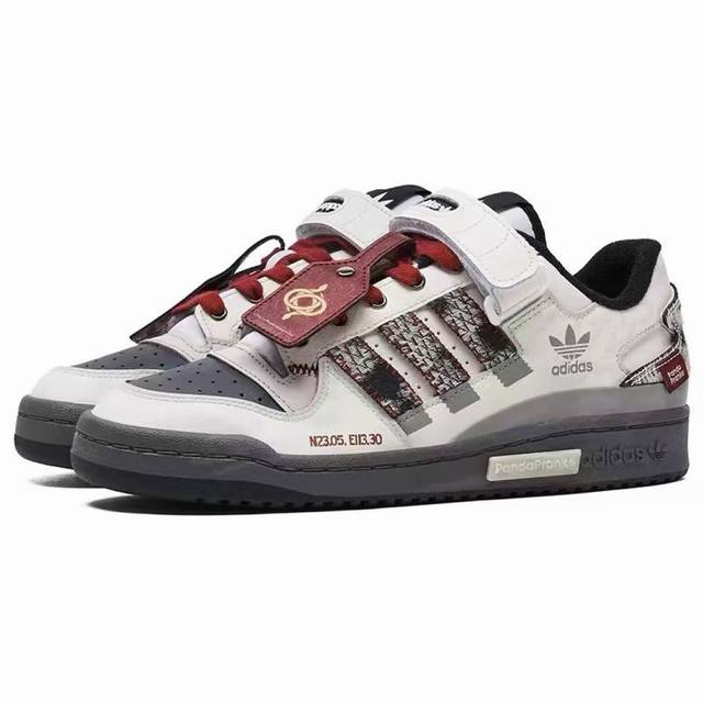 定制球鞋 千呼万唤始出来重磅推荐 Adidas Originals Forum Low 熊猫恶作剧 Cny 蛇年限定款 蜕尘迎金 洗尘 防滑耐磨 低帮 板鞋 男