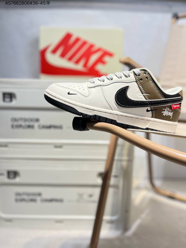Nike Sb Dunk Low“斯图西联名” 周年高端定制 低帮休闲板鞋 定制鞋盒 大厂纯原品质出货 超高清洁度 皮料切割干净无任何毛边 细节完美Xs6089