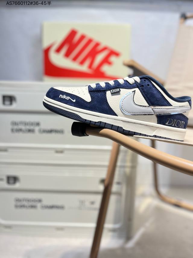 迪奥联名# Nk Sb Dunk Low Dior迪奥联名 周年高端定制 低帮休闲板鞋 #大厂纯原品质出货 超高清洁度 皮料切割干净无任何毛边 细节完美Kk13