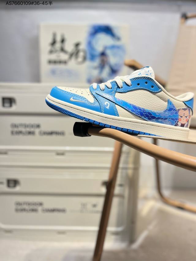 公司级头层皮哪吒敖丙 X 乔丹Air Jordan 1 Low Aj1低帮系列篮球鞋 官方同步配色 原装级产物 #拒绝公底 立体鞋型 细节完美 高清洁度Xs20