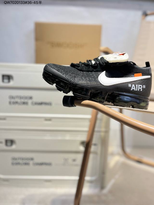 Virgil Abloh主理设计师品牌Off-White X Nk Air Vapormax Flyknit 2.0“二代全掌大气垫系列飞织低帮百搭休闲运动慢跑