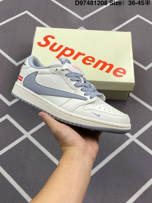 Aj1倒勾Travis Scott X Air Jordan 1 ” Reverse Mocha “ Aj1乔1 Ts 闪电 联名倒钩 低帮文化篮球鞋 货号:X