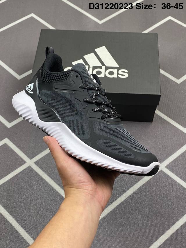 阿迪达斯Adidas Alphabounce Instinct M Ft2超级梭织鞋面版本上市阿尔法十周年纪念版，超级原机鞋面添加弹力性， 双层梭织更保暖 3D