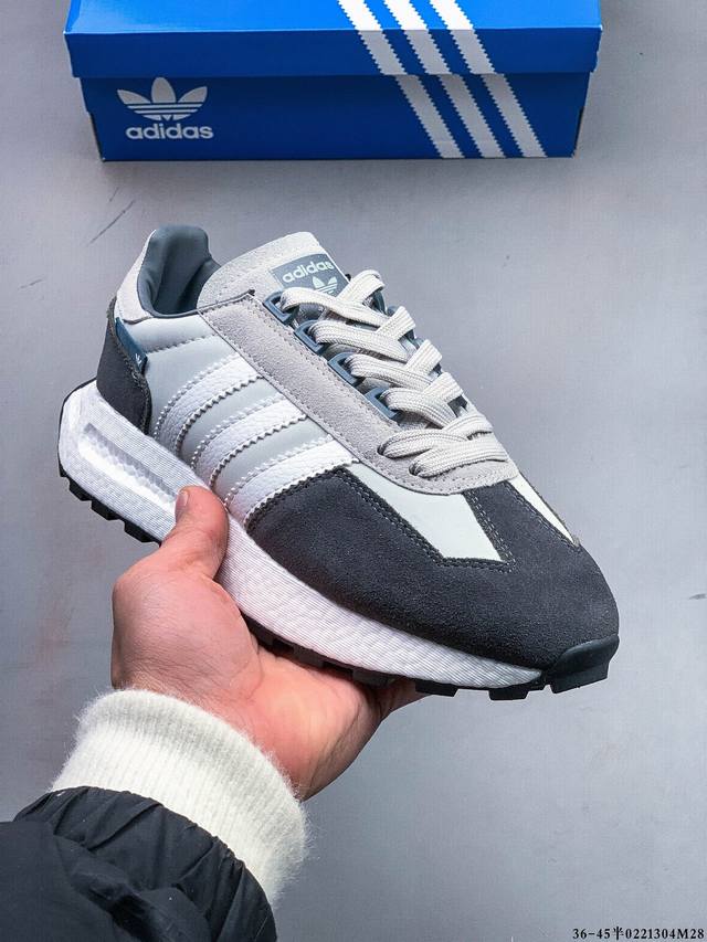 阿迪达斯Adidas Retropy E5阿迪新款运动休闲爆米花 三叶草 厚底 跑鞋 新款低帮经典运动鞋以70年代经典跑步鞋为灵感 新鲜演绎复古造型 搭载Adi