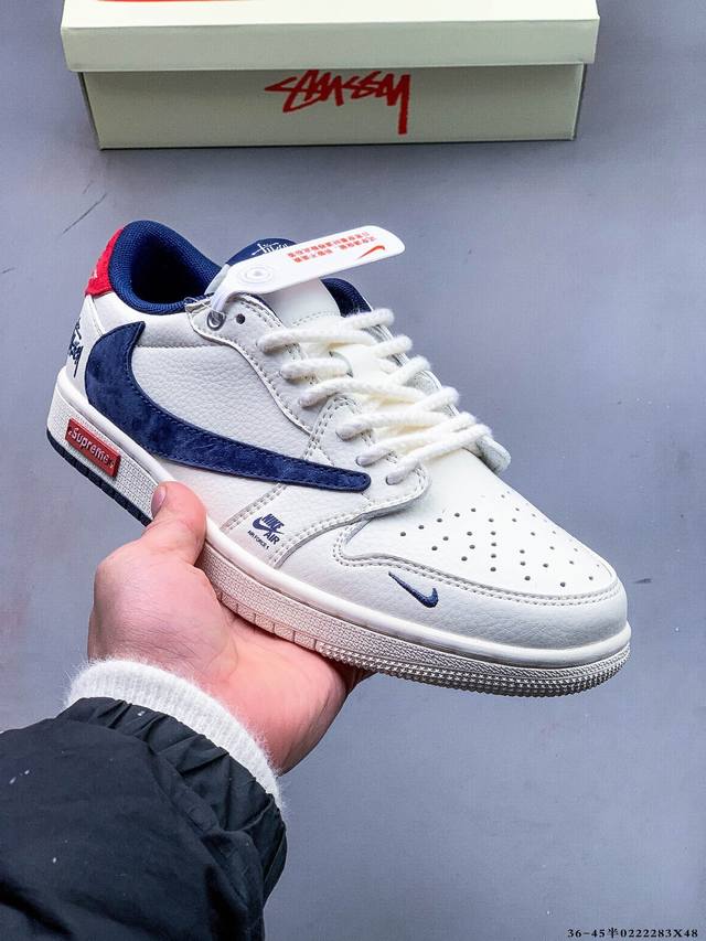 公司级头层！耐克Nike Air Jordan 1 Low Aj1乔1 倒勾低帮潮流缓运动休闲板鞋。Aj1 低帮拼接 完美版型真头层牛皮# 内置缓震气垫 原鞋开