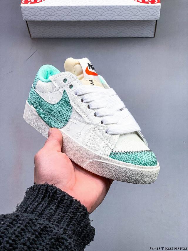 耐克Nike Blazer Low'77 Vntg We 经典开拓者大勾低帮百搭休闲运动板鞋 0223198H22