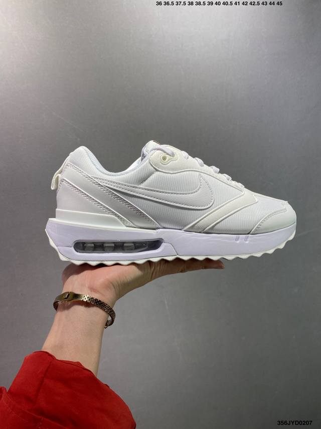 公司级Nike Air Max Dawn 黎明系列 低帮气垫百搭休闲运动慢跑鞋 新鞋款带来新的外底和鞋帮额外尺寸为鞋子的耐久设计线条增添了新能量。从配色上彰显出